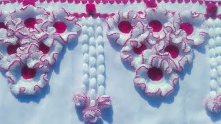 Wow🤩💞 Gate parda ka design  new design gate parda amazing design to colours crochet jhalar [upl. by Alam462]