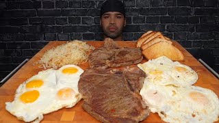 STEAK AND EGGS MUKBANG [upl. by Llacam]