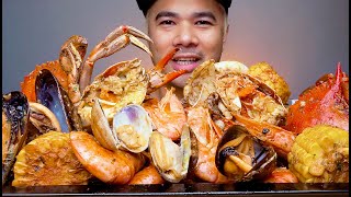 ASMR SEAFOOD BOIL MUKBANG 먹방  COOKING amp EATING SOUNDS  MUKBANG ASMR  ALFIE EATS [upl. by Bega807]