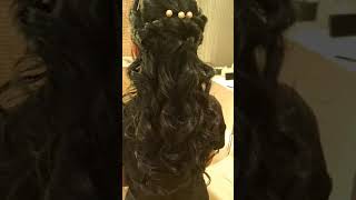 bridal open hair style  easy  curls  youtube short subscribe my channel for more video [upl. by Evatsug133]