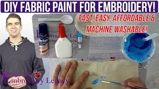 DIY Make Your Own Fabric Paint for Embroidery  Fast amp Affordable [upl. by Mcarthur]