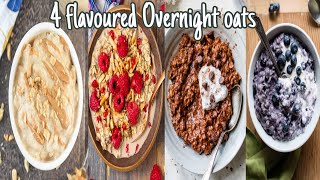 4 flavoured Overnight oats healthy breakfast series episode  5  F💜M [upl. by Seabrook]