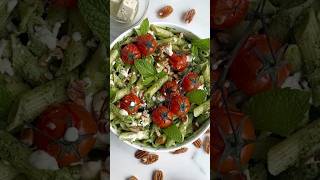 Pecan and mint pesto pasta pasta pastarecipe pecanrecipe christmasrecipe holidayrecipe [upl. by Ahseek]