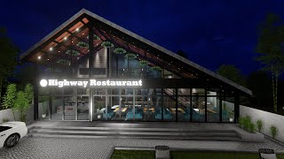 1350 sq ft Highway restaurant design [upl. by Nerahs610]