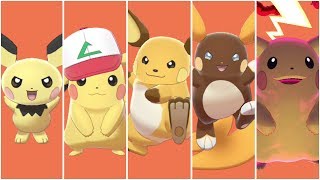 FULL PIKACHU EVOLUTION TEAM  ALL FORMS [upl. by Eveneg]