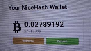 Nicehash Mining BTC Payout [upl. by Assirem]