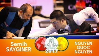 3Cushion World Cup HoChiMinh 2017  Semih Sayginer vs Nguyen Quoc Nguyen [upl. by Coad116]