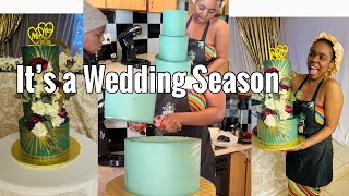 CoatampDecorate a three tier Wedding Cake with me [upl. by Maryjo642]