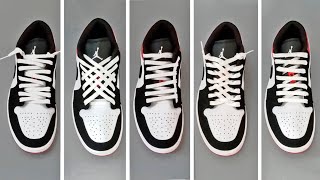 5 WAYS HOW TO LACE NIKE AIR JORDAN 1 [upl. by Pang]