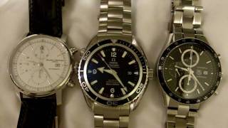 Swiss Watches Omega Tag Heuer and Baume et Mercier Automatic Watches [upl. by Ellered]