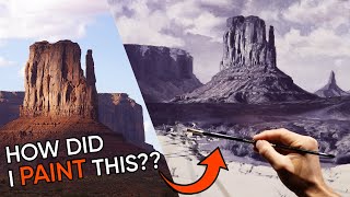 Is this the BEST method for painting 🤔 Monument Valley Grisaille [upl. by Axia]