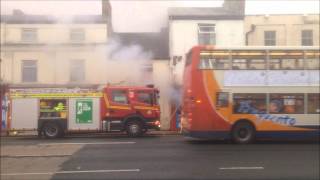 Firefighters rescue people from fire at newsagents in Spring Bank Hull [upl. by Rois468]