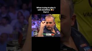 When trying to play it safe backfires 🤯🎯  Subscribe for daily darts darts mvg philtaylor [upl. by Yanttirb368]