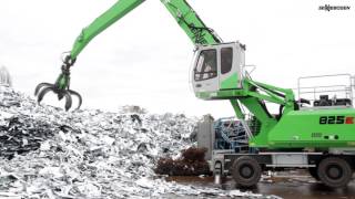 SENNEBOGEN 825 E  Scrap handling  RVR Ratisbona Germany [upl. by Aneehc]