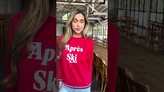 Apres Ski Graphic Sweatshirt Red [upl. by Terrye684]