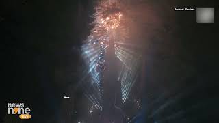 UAE Welcomes 2024 with Fireworks from Burj Khalifa  News9 [upl. by Dibbell316]