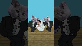 Meow Meow Fat Cat And Skinny Cat Vs Skibidi Toilet  Toonwich Studios [upl. by Libys889]