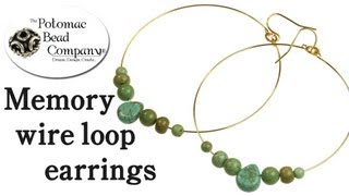 How to Make Memory Wire Earrings [upl. by Aniles]