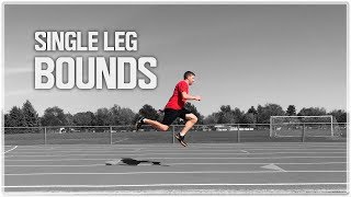 Single Leg Bounds for Speed Training  3 Step Progression  One Leg Bounding [upl. by Ayiotal108]