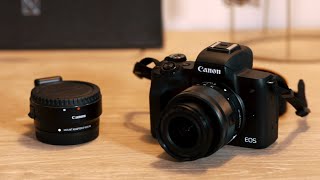 Review Canon EOS M50 Mirrorless Camera [upl. by Esirehc]