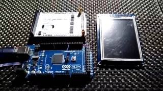 SSD1289 TFT Touch Display Demo with AVR [upl. by Daffy501]