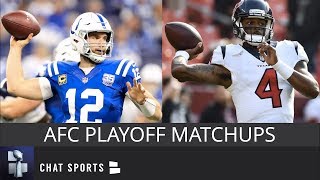 AFC Playoff Picture Schedule Matchups Dates And Times For 2019 NFL Playoffs [upl. by Droffats]