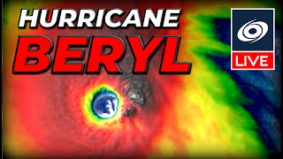 Dangerous Hurricane Beryl reaching Barbados  Live Coverage [upl. by Eerdna923]