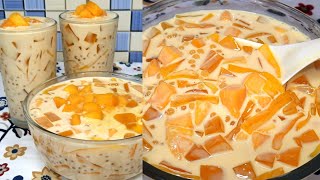 MANGGA SAGO AT GULAMAN  MURANG DESSERT  BUDGET RECIPE  MANGO TAPIOCA RECIPE [upl. by Cynar]