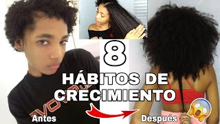 8 HÁBITOS QUE HARÁN CRECER TU CABELLO COMO HACER CRECER EL PELO AFRO RIZADO RÁPIDO Rachell Santos [upl. by Mariam]