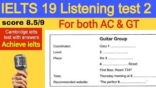 IELTS 19 Listening test 2 Cambridge book with answers 2024  achieve ielts [upl. by Janicki]