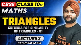 Triangles  03  Criteria for Similarity of Triangles  01  Class 10th Maths  Ratan Kalra [upl. by Torrence67]