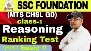 Ranking Test Reasoning  Reasoning All oneday Exams  MTS CHSL GD  Reasoning by Shivam sir  jms [upl. by Anina]