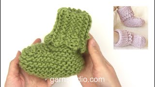 How to sew the seam on the baby slippers in DROPS Baby 254 [upl. by Analos]