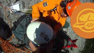 Banff National Park  Climber Rescued on Cascade Mountain [upl. by Judi]