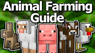 Ultimate Minecraft 120 Animal Farming Guide  Auto Farm Pig Sheep Cow Rabbit amp Chicken [upl. by Columba591]