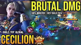 CECILION BEST BUILD 2024  BUILD TOP GLOBAL CECILION GAMEPLAY  MOBILE LEGENDS✓ [upl. by Feldman]