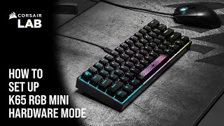 How To Set Up CORSAIR K65 RGB Mini in Hardware Mode [upl. by Azarria]