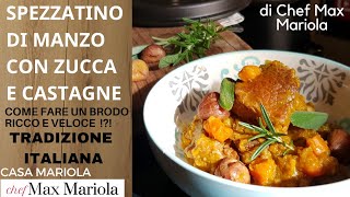 SPEZZATINO DI MANZO CON ZUCCA E CASTAGNE ricetta facile da CasaMariola [upl. by Vladimar498]