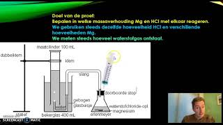 Bepaling in welke massaverhouding magnesium en HCl reageren [upl. by Nodyarg589]