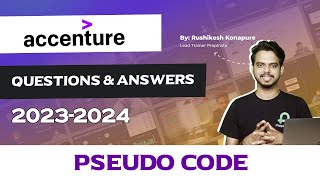 Accenture Pseudo Code Questions and Answers 20232024 [upl. by Angelita]