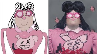 NETTA  BASSA SABABA  billie art  POP DRAWING MEME [upl. by Nahtanaoj]