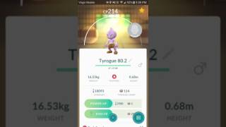 Pokemon Go  Evolving Tyrogue How to know what youll get [upl. by Howlyn]