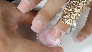 Las uñas acrilicas más fáciles del mundo que hasta un bebe las puede hacer con técnica dip nails [upl. by Koetke777]