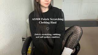 Lofi ASMR Clothing Haul  fabric scratching and soft spoken whispers [upl. by Assen]