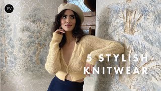 5 Stylish Knitwear Pieces You Need to See  Juny Breeze  Parisian Vibe [upl. by Leahcam23]