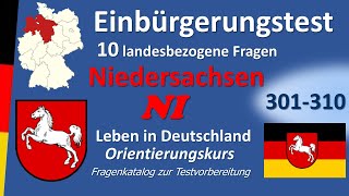 Einbürgerungstest Niedersachsen 10 landesbezogene Fragen [upl. by Eahc]