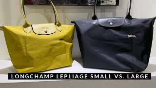 Longchamp Le Pliage Tote Small VS Large [upl. by Ailed]