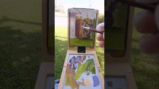 Backyard Acrylic Plein Air Painting [upl. by Rox]