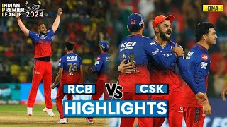 RCB Vs CSK Highlights Royal Challengers Bengaluru Becomes 4th Team To Qualify For IPL 2024 Playoffs [upl. by Harl997]