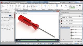 3D Modeling  Screw Driver Tutorial  AutoCAD 2017 [upl. by Notsa]